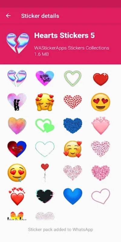 Stickers Hearts for Android - Express Love through Sticker Chat