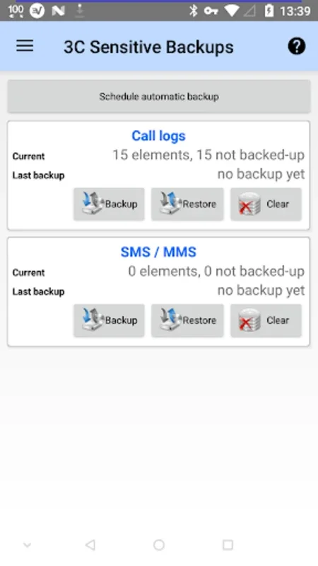 3C Sensitive Backups for Android - Secure Your Data