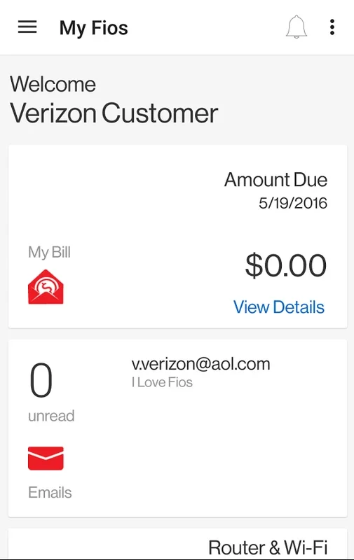 My Fios for Android: Manage Verizon Services Easily