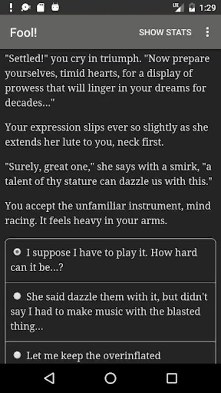 Fool! for Android - Immersive Text Adventure