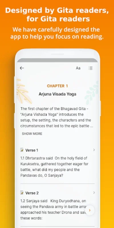 Gita for Android: Explore Bhagavad Gita with Ease