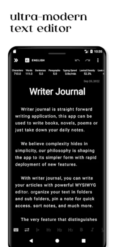 Writer Journal for Android - No Downloading Needed! (Android)