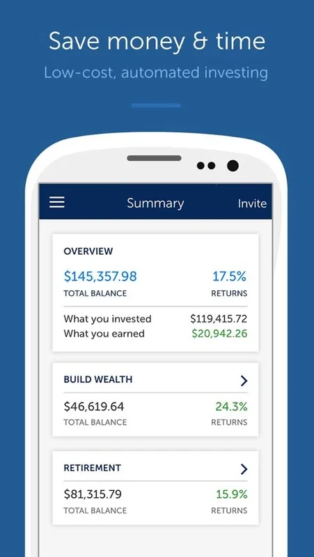 Betterment for Android: Optimize Your Investments