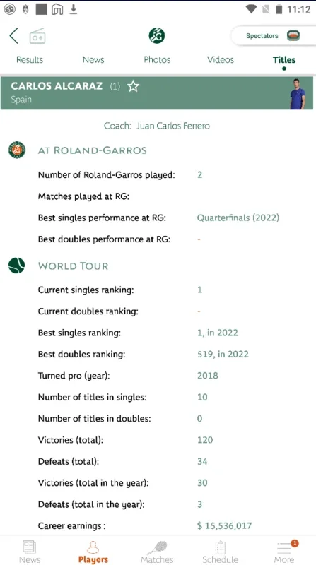 Roland-Garros Officiel for Android - Stay Updated on the Tournament