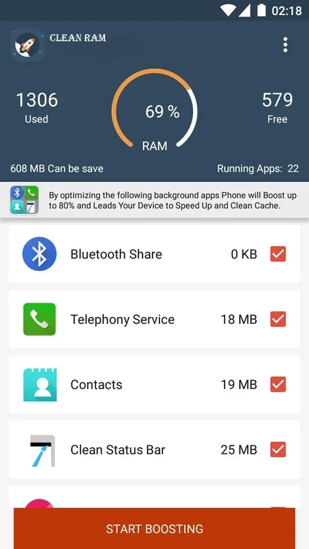 Clean Ram for Android: Optimize Performance