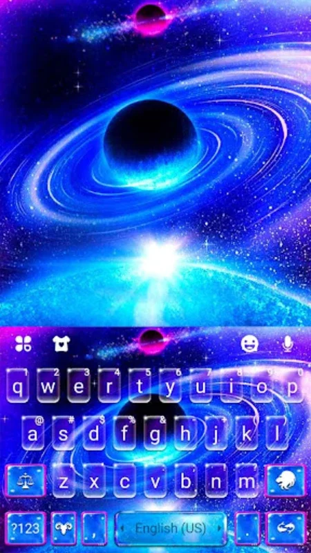 Outer Space Keyboard Theme for Android - Customize Your Typing