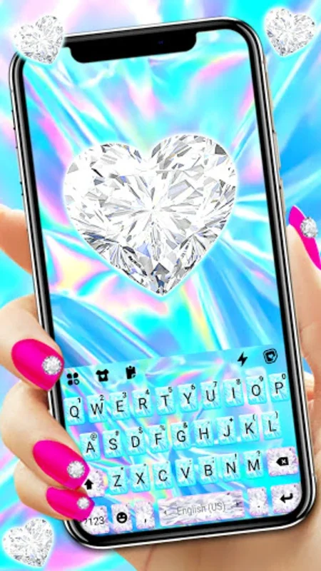 Diamond Laser Keyboard Backgro for Android - Enhance Typing