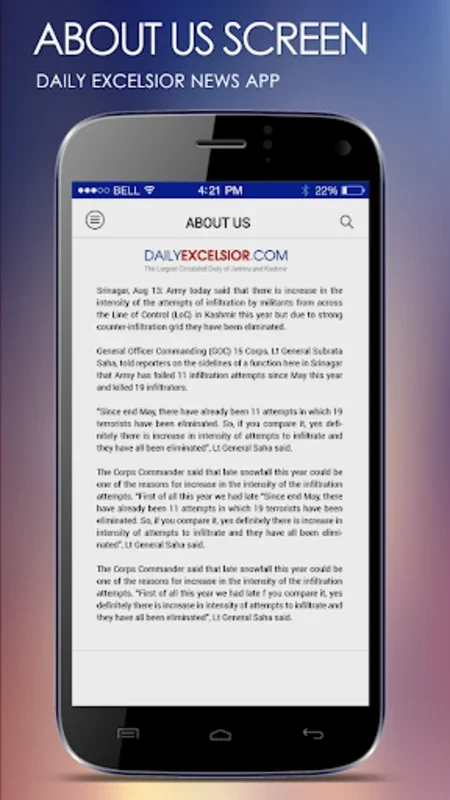 Daily Excelsior for Android: Comprehensive News at Your Fingertips