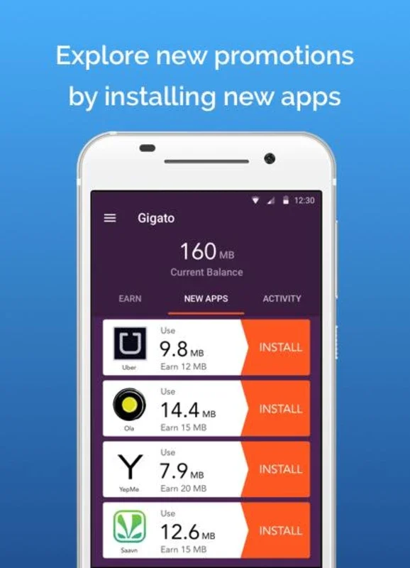 Gigato for Android: Free Data Solution