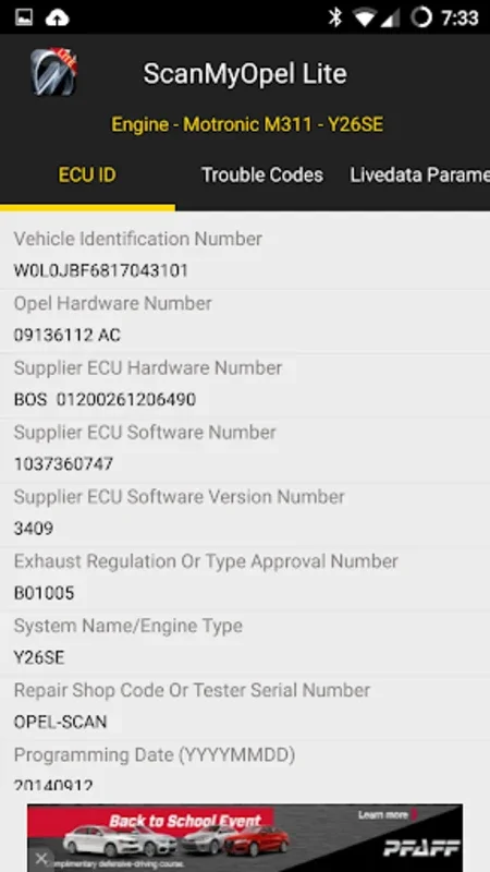 ScanMyOpel Lite for Android - Opel Car Diagnostics App