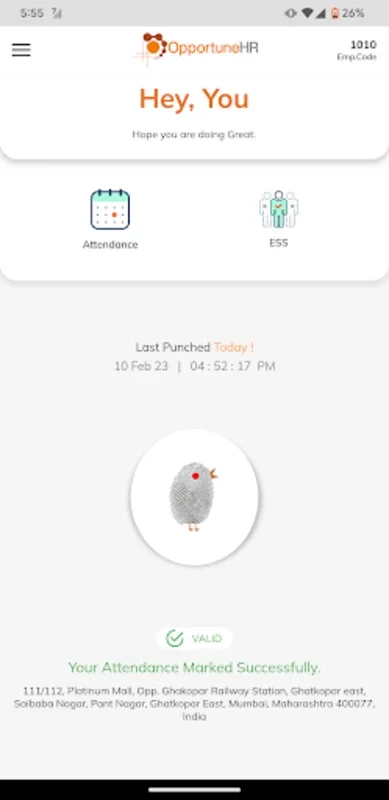 OpportuneHR for Android - Streamline HR with Automated Attendance