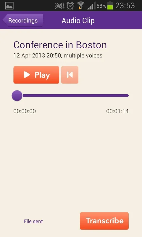 TranscribeMe for Android - Transcribe Audio and Video Files