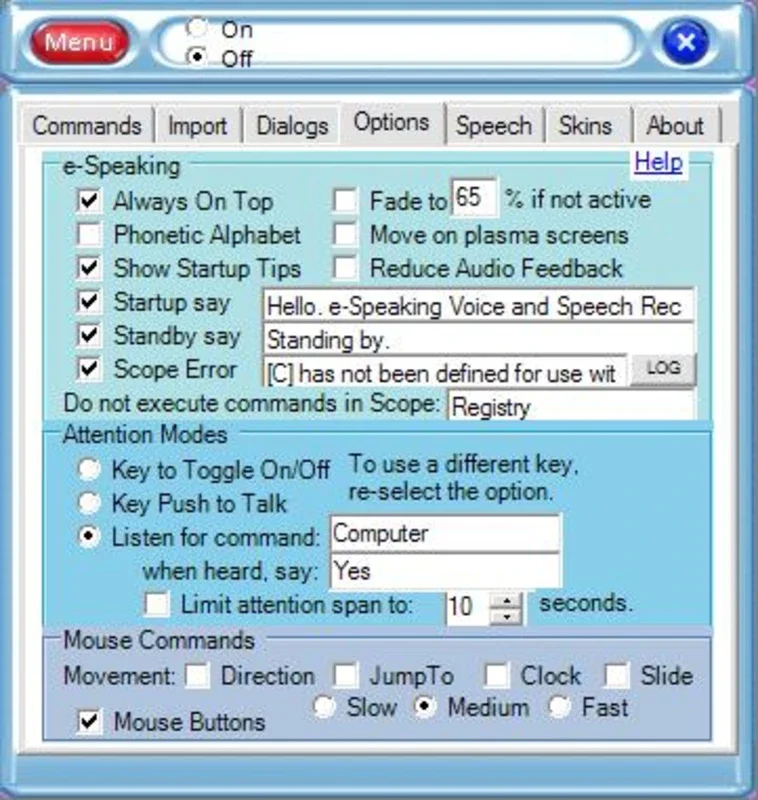 e-speaking for Windows - Control Your Computer with Voice