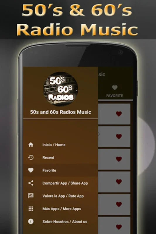 Radio Musica de los Sesentas 60s for Android - Enjoy Classic 50s and 60s Music