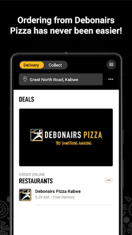 Debonairs Pizza on Android: Easy Ordering of Custom Pizzas