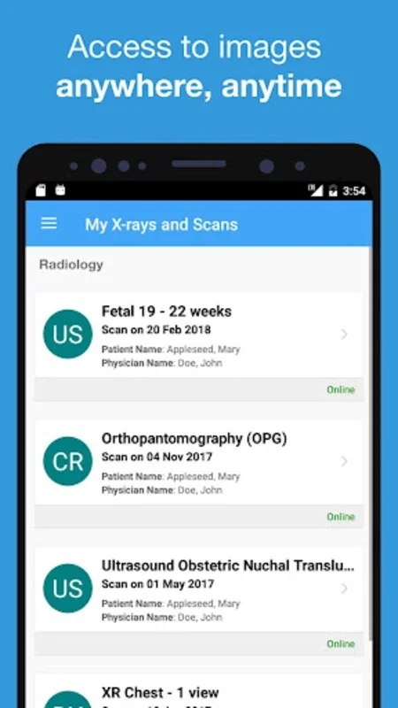 My Xrays – Quantum Patients for Android: Secure Medical Imaging Access