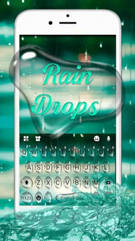 Water Raindrops 2 Keyboard for Android - Stylish Typing