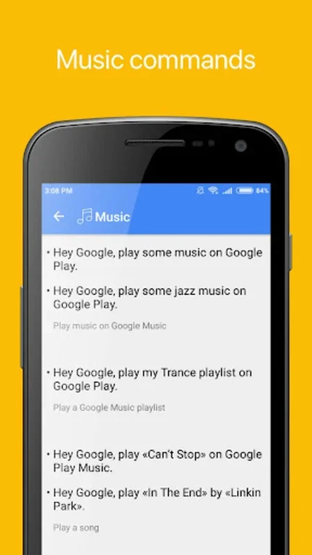 Commands for Google Assistant on Android - No Download Needed