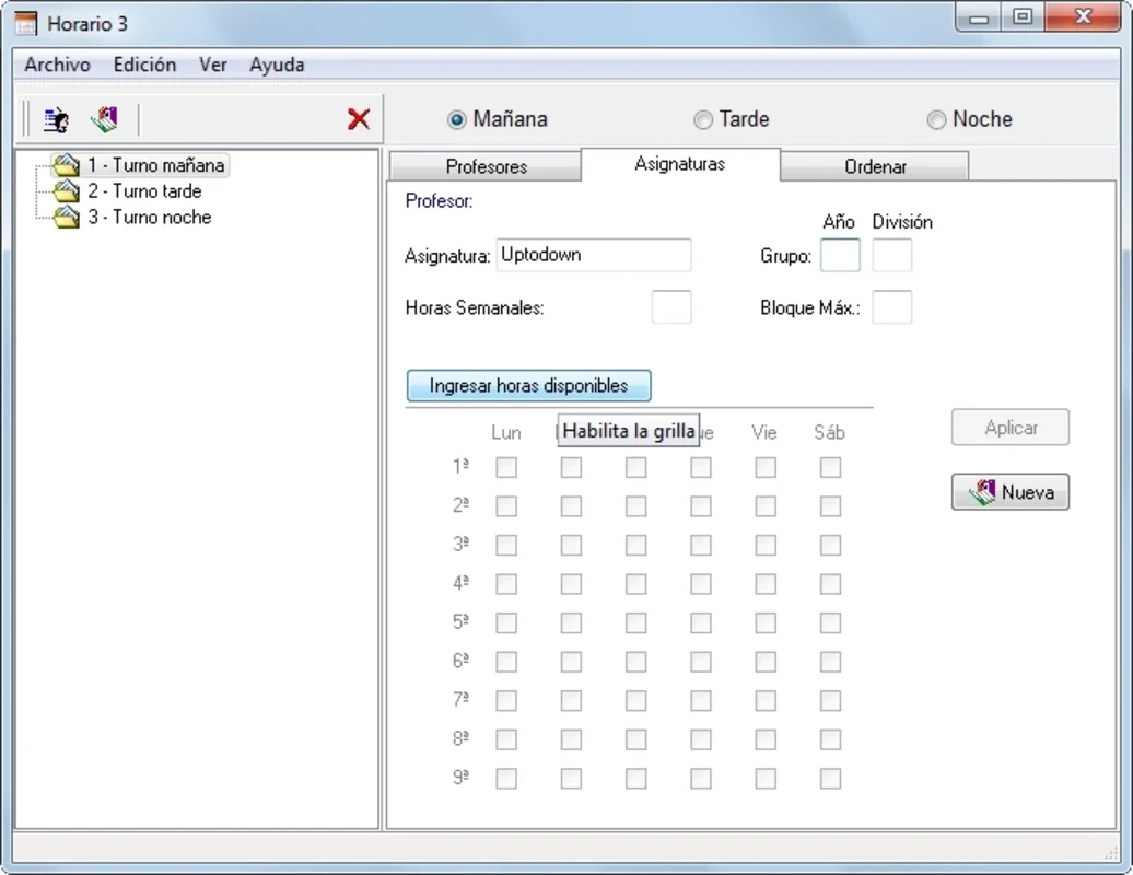 Horario for Windows - The Ideal Schedule Creator