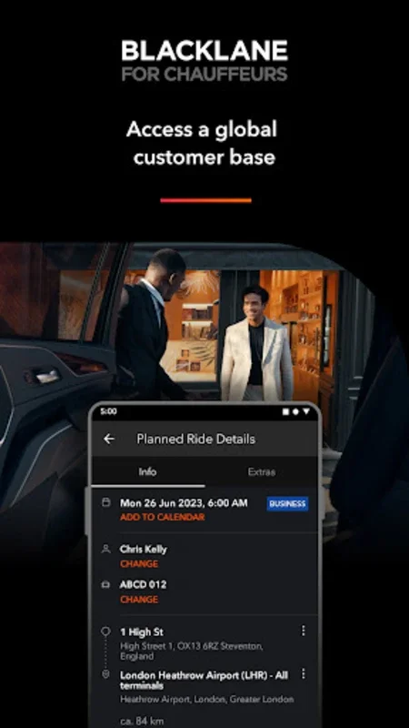 BL for Chauffeurs on Android - Earn on the Go