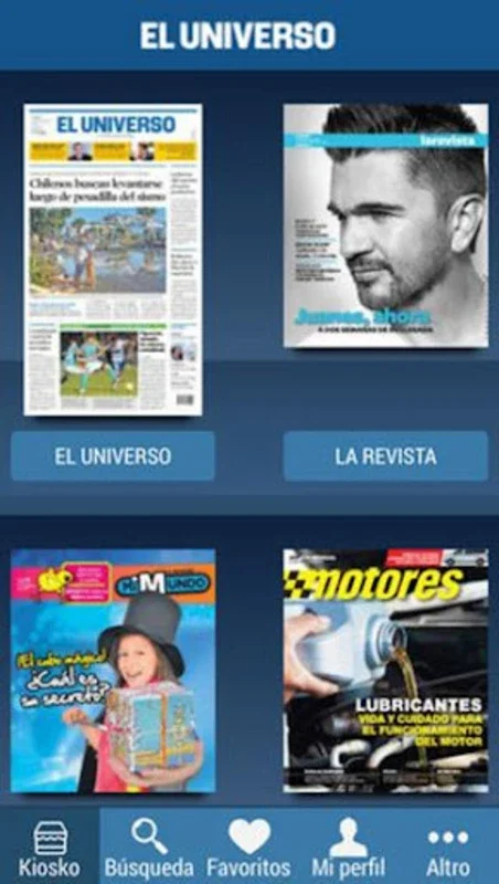 Quiosco Digital El Universo for Android: Diverse Content Hub