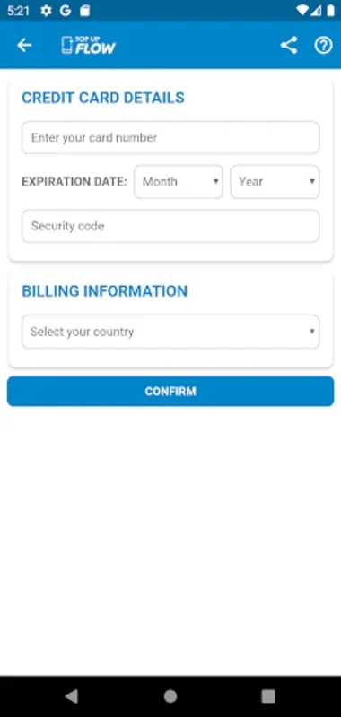 Topup Flow for Android - Effortless Mobile Top-Ups