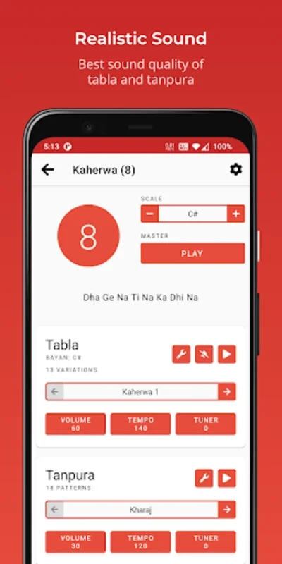 Rhythm Free for Android - Enhance Your Indian Classical Music Practice