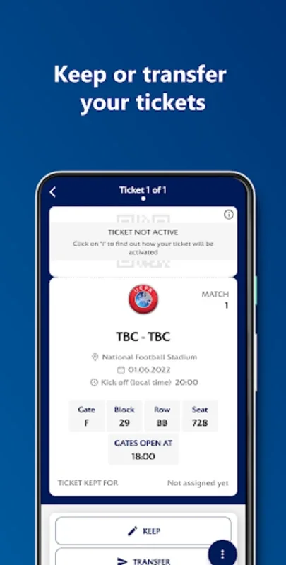 UEFA Tickets for Android - Simplify Match Entry