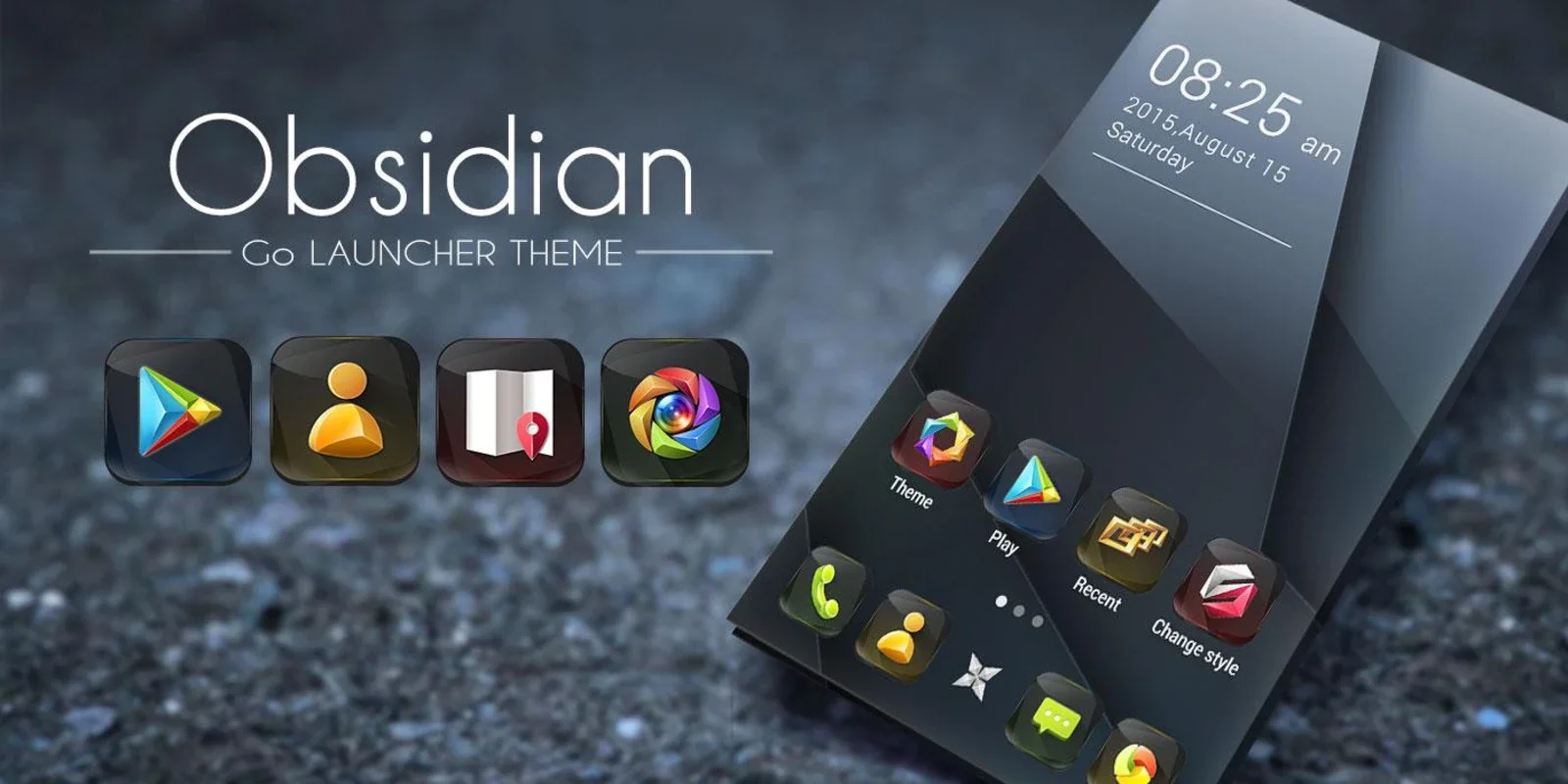 Obsidian Go Launcher Theme for Android - Enhance Your Device