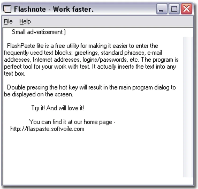 Flashnote for Windows - A Fast and Simple Note - Taking Option