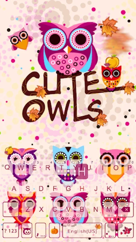 cuteowls for Android - Stylish and Functional Keyboard Theme