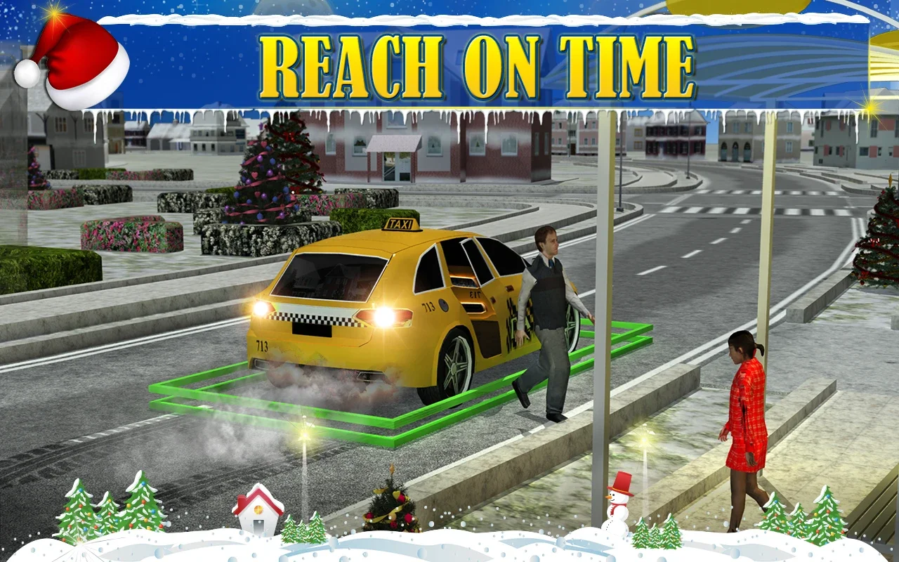 Christmas Taxi Duty 3D for Android - Thrilling Taxi Rides