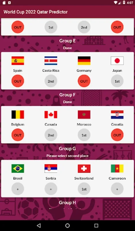 World Cup 2022 Qatar Predictor for Android - Predict Football Outcomes