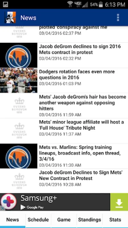 NY Baseball for Android - Immersive Baseball Experience