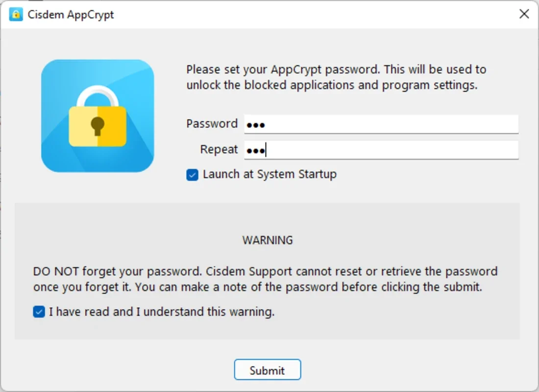 Cisdem AppCrypt for Windows - Secure App Locking