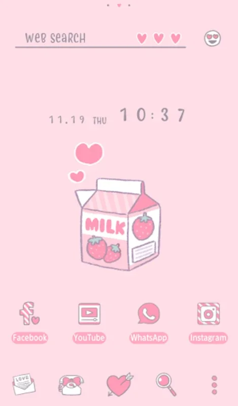 Cute Wallpaper Hearty Milk Theme for Android - Customize Your Phone