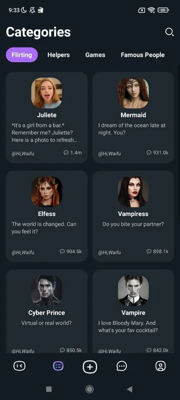 Hi Waifu for Android - Engaging AI Chat with Custom Characters