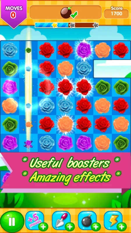 Rose Paradise matching games for Android: Fun and Challenging