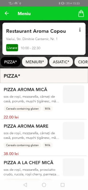 Aroma Copou Vaslui for Android: Effortless Food Ordering