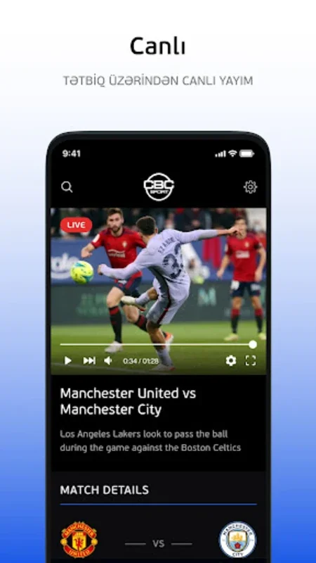 CBC Sport for Android - Azerbaijani HD Sports Broadcasting