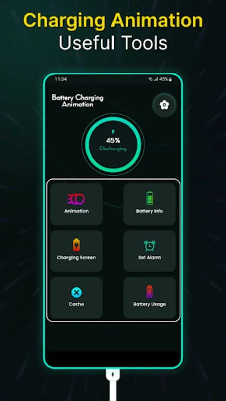 Battery charging animation, 3D for Android - No Downloading Required