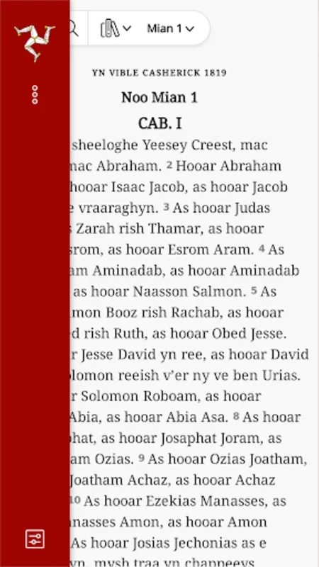 Yn Vible Ghaelgagh for Android - Rich Gaelic Bible App