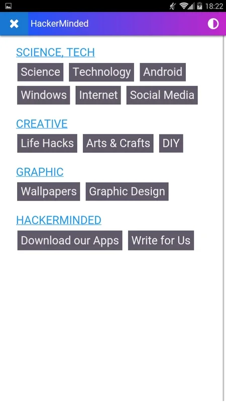 HackerMinded for Android - Access a World of Digital and DIY Content