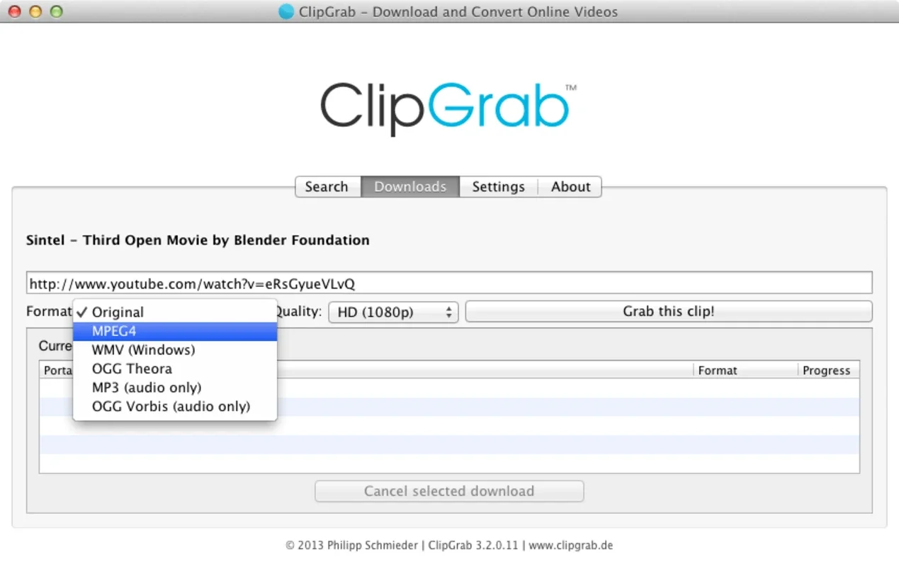 ClipGrab for Mac: Effortless Video Downloads & Format Conversions