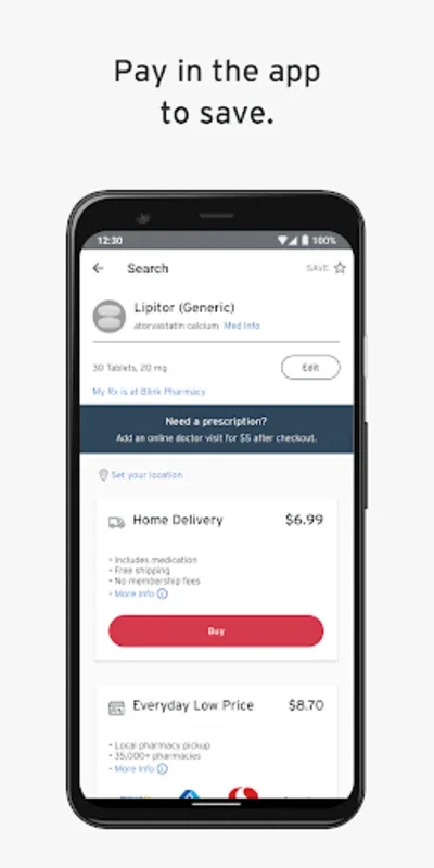 Blink Health Lowest Rx Prices for Android - Affordable Meds & Free Delivery