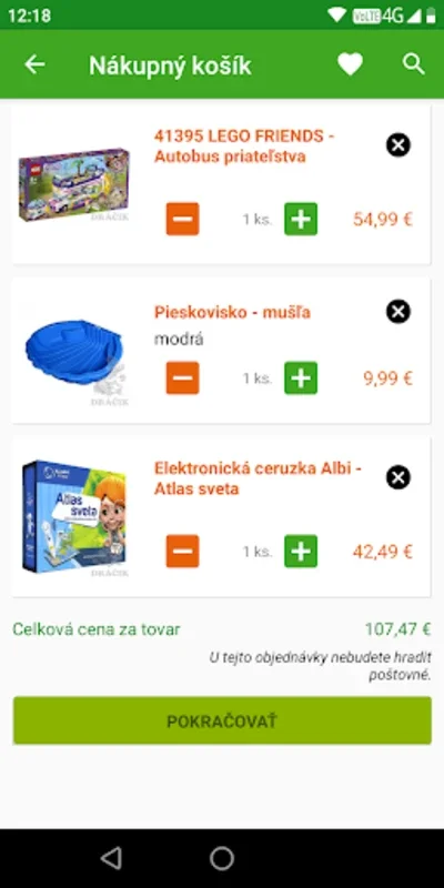 Dráčik for Android - Simplify Toy Shopping