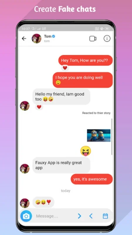 Fauxy App - Fake Chats Post St for Android - No Download Needed