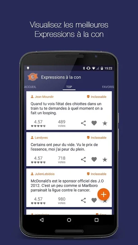 Expressions à la con for Android - Daily Humor App