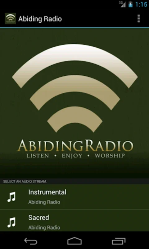 Abiding Radio for Android - 24/7 Christian Music Streaming