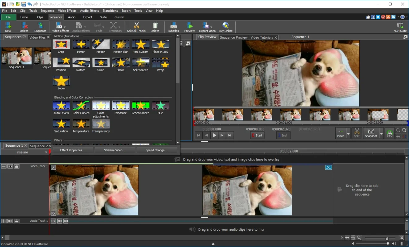 VideoPad Video Editor: Free Windows Video Editing Software